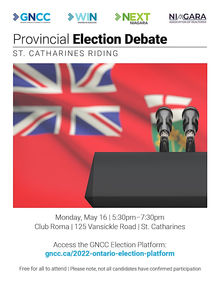 
		Provincial Election Debate - St. Catharines Riding image
