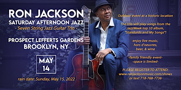 "Standards and My Songs" Saturday Afternoon Jazz Concert ft. Ron Jackson