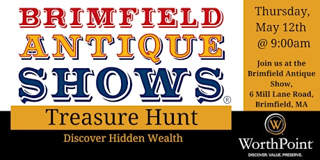 WorthPoint's Treasure Hunt in Brimfield, MA primary image