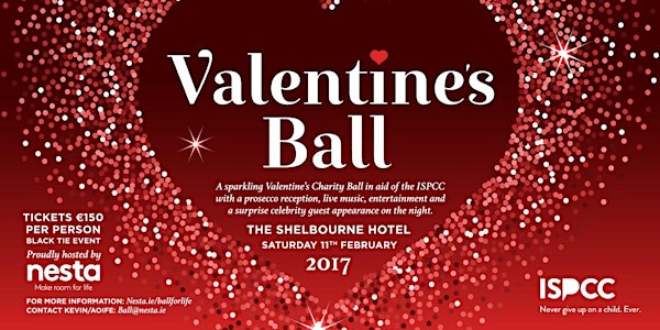 Nesta hosts Valentines Ball in aid of ISPCC Childline at Shelbourne Hotel