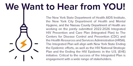 Integrated HIV Prevention and Care Plan  Community Engagement Session tickets