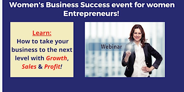 Online - Women's Business Success Event!