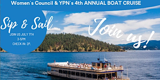 Sip & Sail: YPN and WCR of  Spokane & North Idaho Boat Cruise