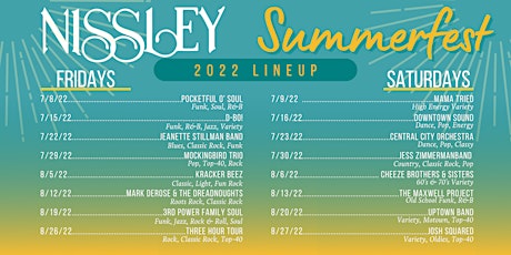 Nissley Summerfest - Music in the Vineyards tickets