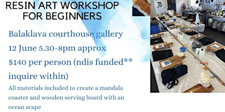 Resin art workshop for beginners (BALAKLAVA) 18 and over tickets