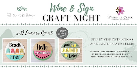 Wine & Sign - Craft night with Chestnut & Home tickets