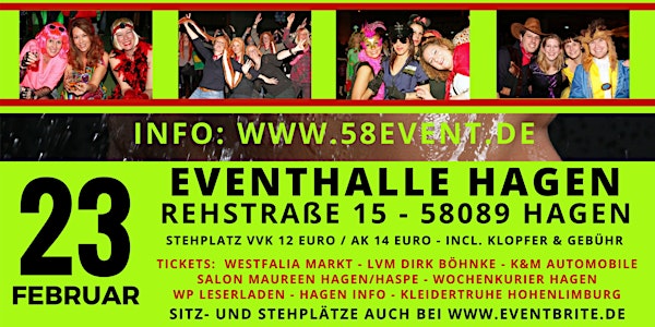 Weiberfastnacht mit Menstrip - Eventhalle Hagen -