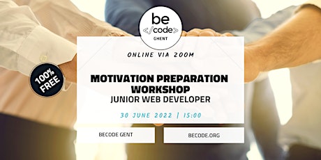 Becode Gent - Motivation Workshop - Junior web developer tickets