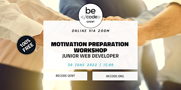 Becode Gent - Motivation Workshop - Junior web developer