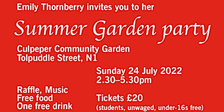 IS&F CLP Summer Garden Party tickets