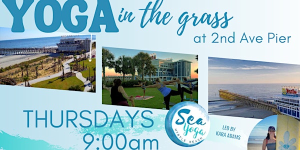 Yoga Class in the Grass at 2nd Ave Pier
