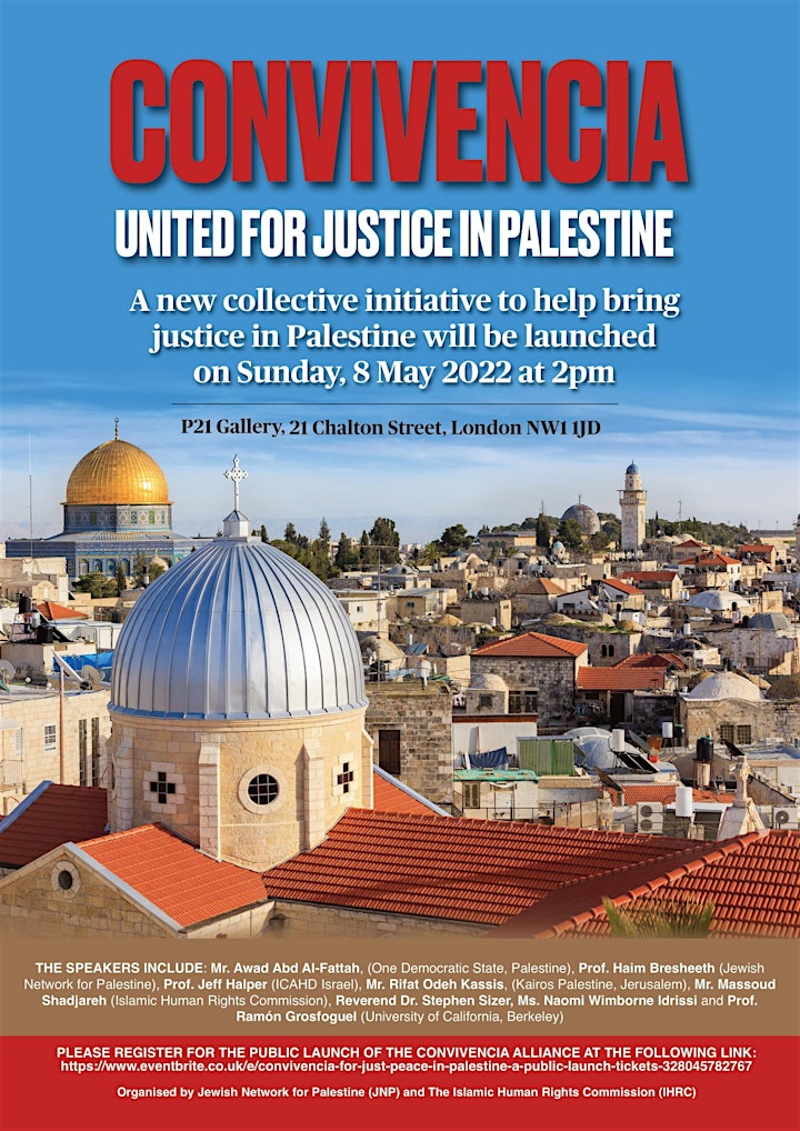 Convivencia for Just Peace in Palestine: A Public Launch image
