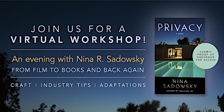 An Evening with Nina Sadowsky: From Film to Books and Back Again entradas