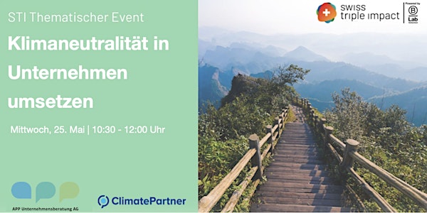Thematische Veranstaltung: Klimaneutralität in Unternehmen umsetzen. 25.05.