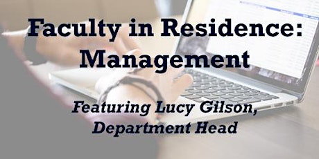 Faculty in Residence: Management primary image