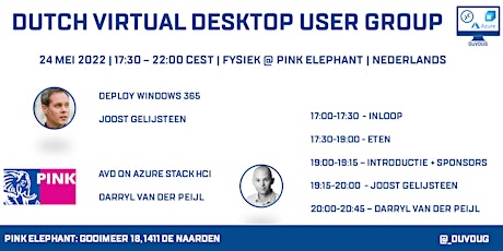 Dutch Virtual Desktop User Group - Mei Meeting - Fysiek @ Pink Elephant tickets