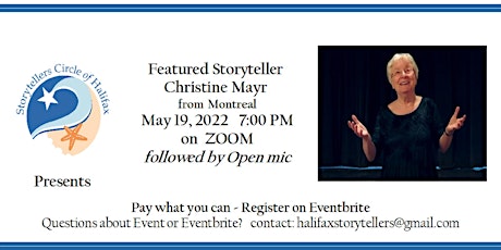 Storyteller, Christine Mayr, followed by an Open Mic tickets