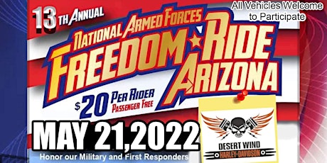 13th Annual National Armed Forces Freedom Ride Arizona Registration tickets