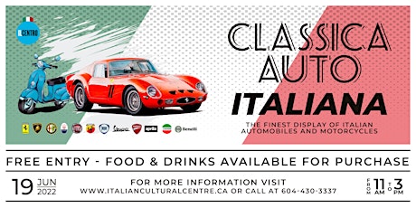 Classica Auto Italiana - Vancouver Auto Show tickets