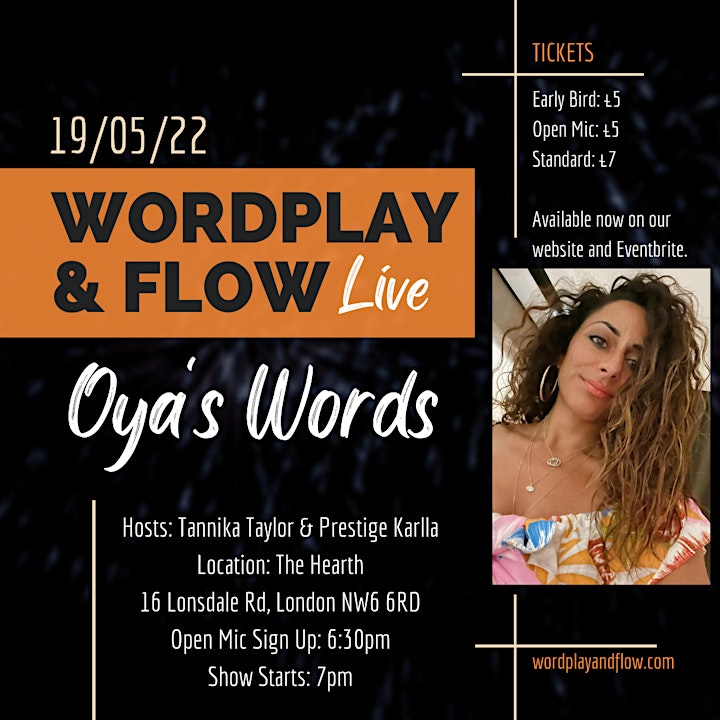 Wordplay & Flow Live - Oya's Words image