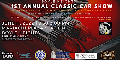 Boyle Heights Classic Car Show Registration tickets