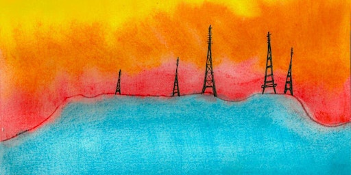 Sunset Landscape Painting with Oil Pastels and Ink Adults & Teens Class