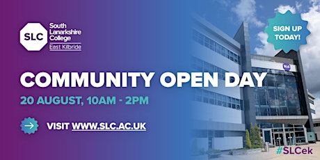 South Lanarkshire College, Community Open Day, Saturday 20th August 2022 tickets