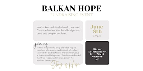 Balkan Hope Fundraiser tickets