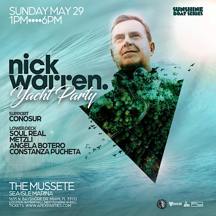NICK WARREN @ THE MUSETTE MIAMI YACHT CRUISE image