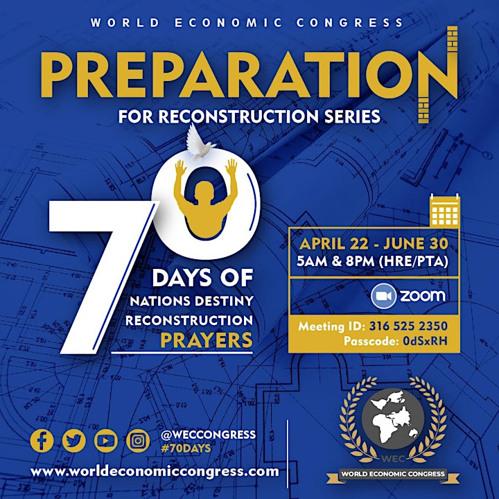 70 days of Nations Destiny Reconstruction Prayer Campaign image