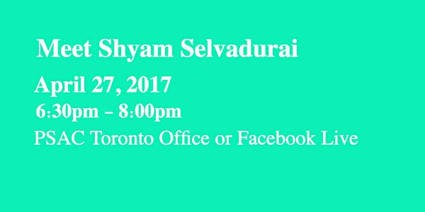 Meet Shyam Selvadurai :-)