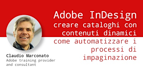 Adobe InDesign - Creare cataloghi con contenuti dinamici tickets