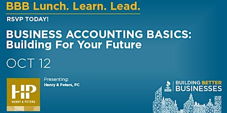 Lunch. Learn. Lead. - Accounting Basics: Building for Your Future primary image