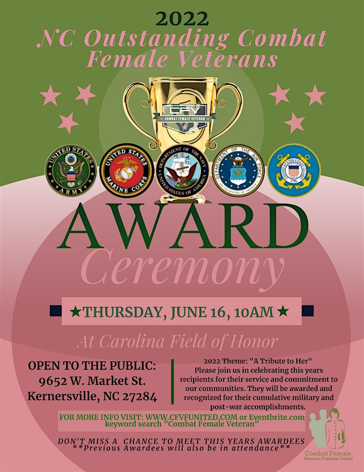 2022 NC Outstanding Combat Female Veterans Award Ceremony image