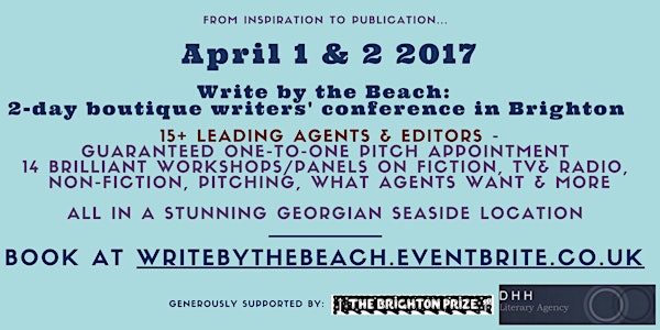 Write by the Beach: weekend writers' conference, April 1-2 2017