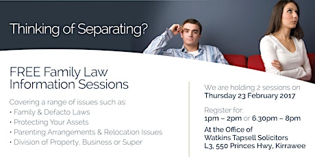 FREE Family Law Information Sessions primary image