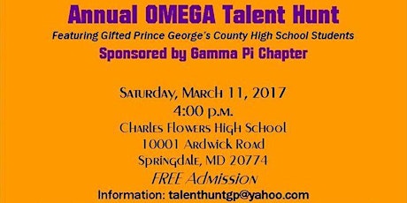 Gamma Pi's Annual Talent Hunt :: Sat. March 11th :: Flowers High School primary image