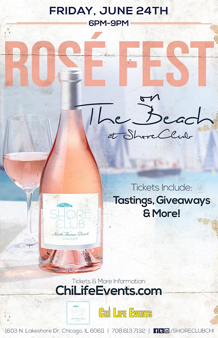 2022 Rosé Fest on the Beach - Rosé Tasting at North Ave. Beach image
