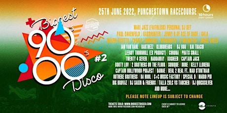 Biggest 90s 00s disco outdoor festival tickets