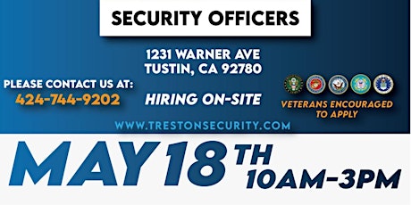 Special Events / Nightlife Security Officer Hiring Event - Treston Security tickets