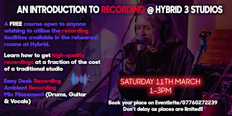 An Introduction to Recording at Hybrid 3 Studios primary image