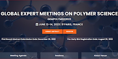 Global Expert Meetings on Polymer Science | GEMPOLYMER2023 billets