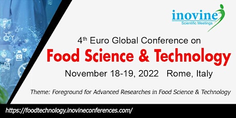 4th Euro Global Conference on Food Science & Technology tickets