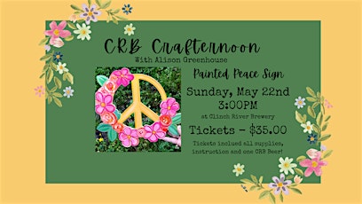 CRB Crafternoon- Painted Peace Sign tickets