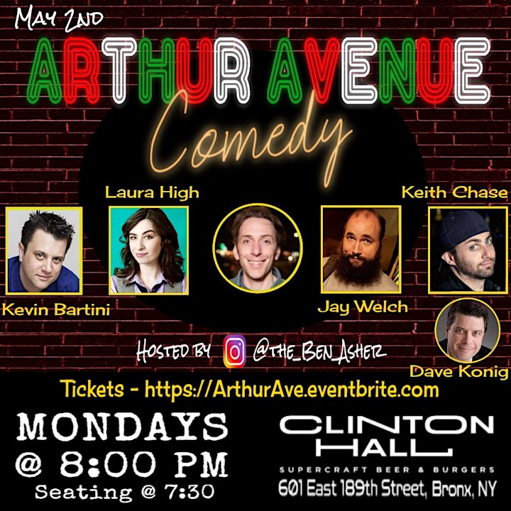 Arthur Avenue Comedy - Fordham Stand-Up Wednesday Nights in The Bronx image