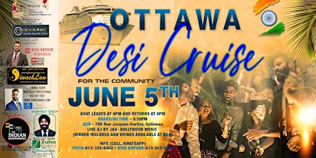 Ottawa Desi Cruise tickets