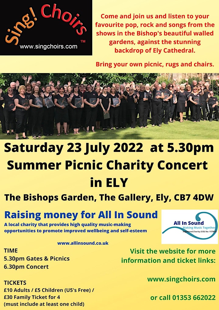 Sing! Choirs Summer Picnic Concert image