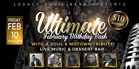 "The Ultimate February Birthday Bash" by Legacy Music Band! primary image