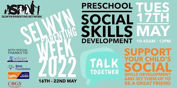 Preschool Social Skills Development - One Hour Workshop For You /Your Child