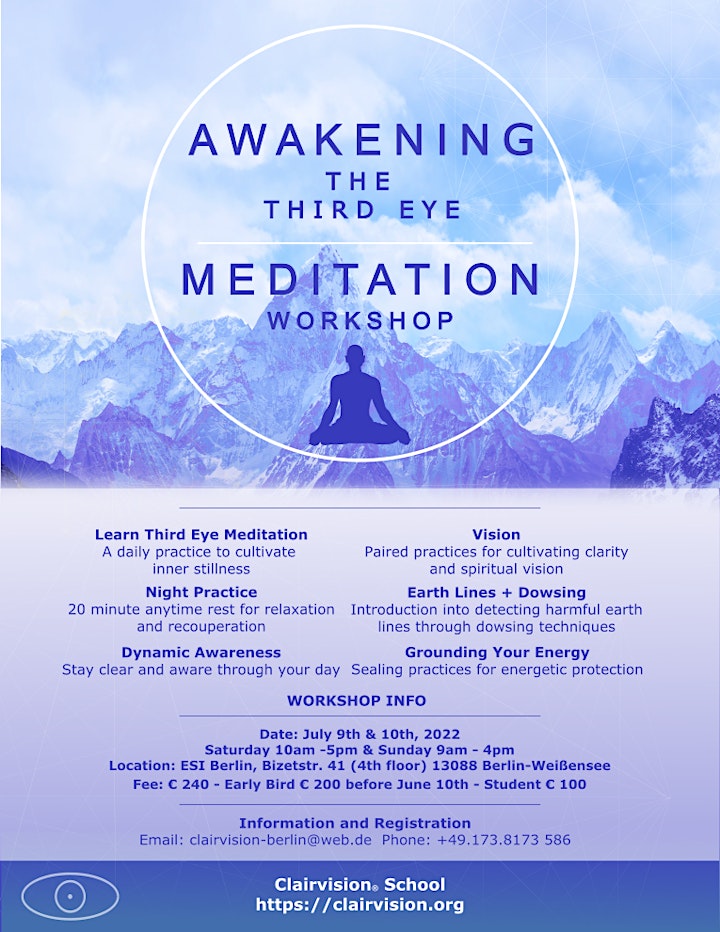 Aktiviere dein drittes Auge Meditations Workshop / Awakening the Third Eye: Bild 